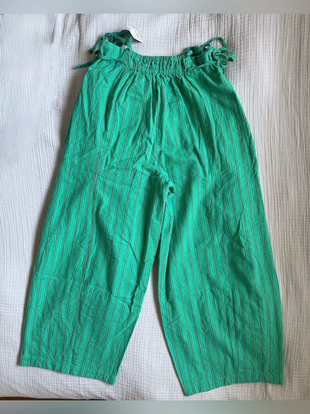 Free People Sun Dazed Cotton-Linen Striped Pants - Picture 5 of 7